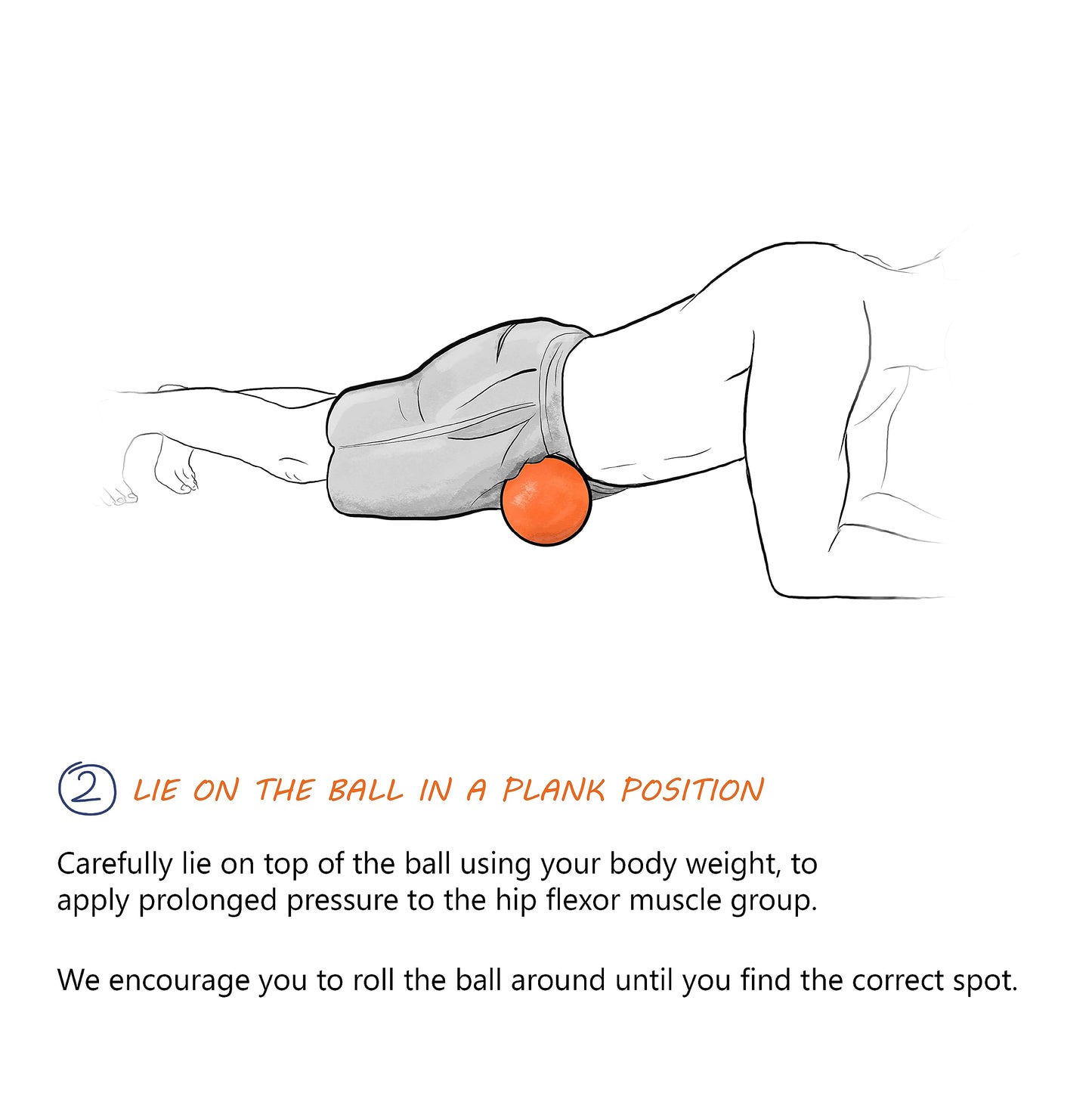 Optimized Athletics Hip Flexor and Psoas Release Ball I I Deep Tissue Pain Relief I Myofascial Release I Trigger Point